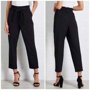 Black Paper-bag Dress Pants Size Large